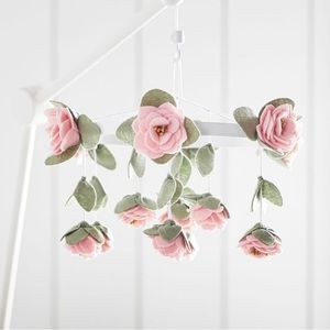 Felted Pink Roses Baby Crib Mobile- Pottery Barn Kids